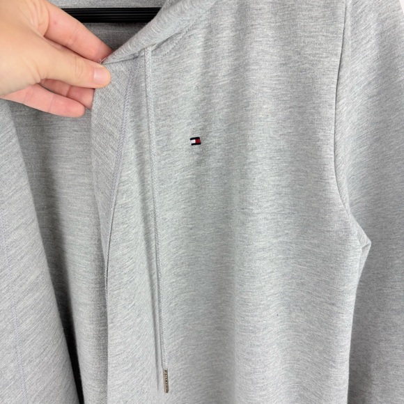 Tommy Hilfiger Women's Vintage Y2K Open Cardigan Sweater Jacket Grey Small P EUC - Picture 3 of 6